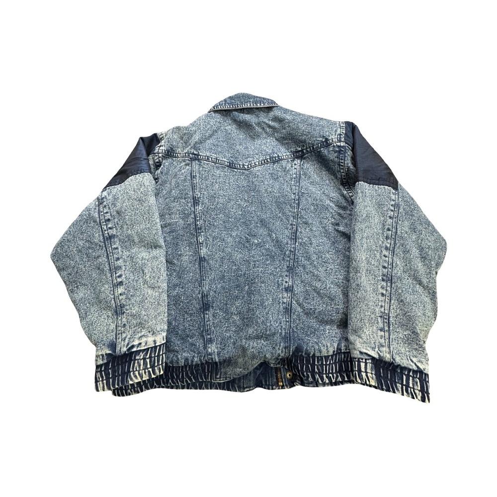 American Weekend Denim Jacket Women XL Blue Acid Wash Vintage 90s Cotton Western